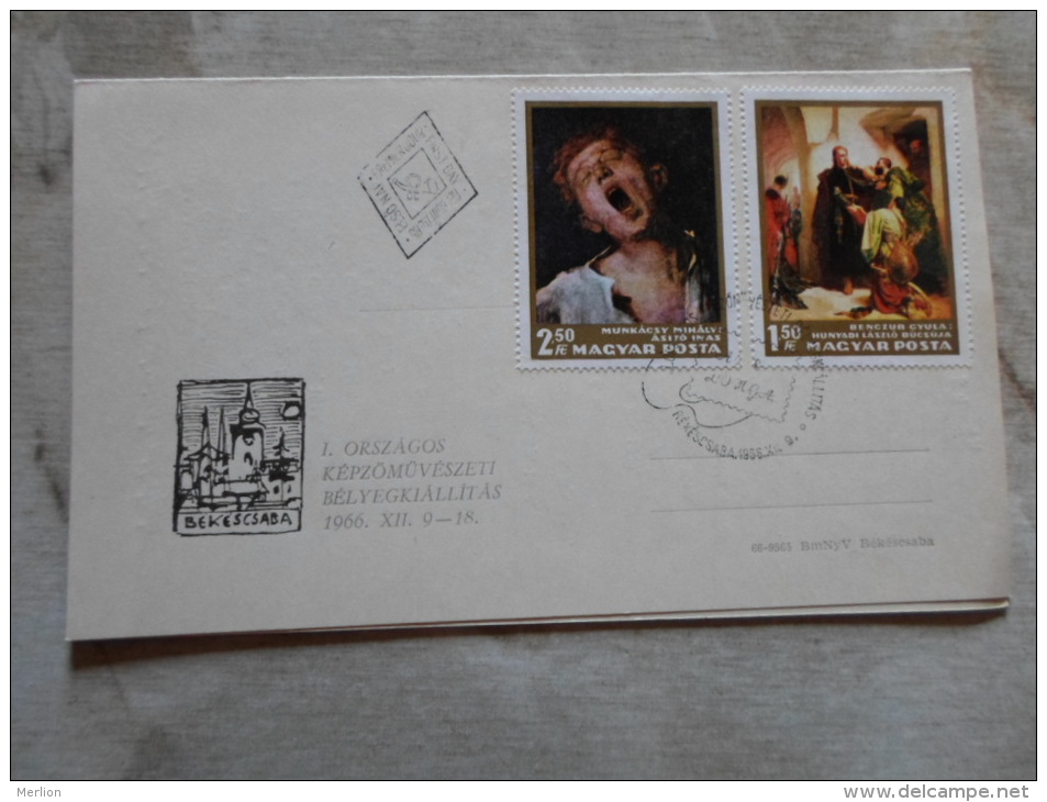 Hungary Békéscsaba  1966 - I Országos Képz. Bélyegkiállítás     D129194 - Local Post Stamps