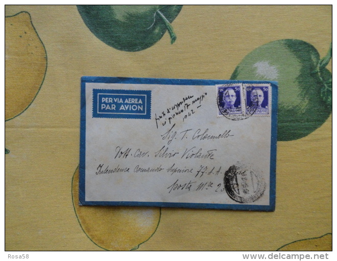 Lettera Affrancata  Per Intedenza Comando Superiore FF.AA. Posta N.23 P 1942 - Military Mail (PM)