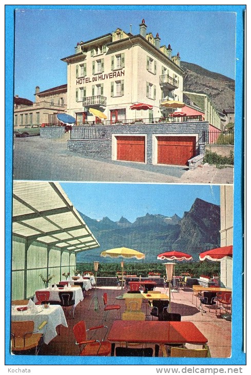 OV1.981, Riddes, Hôtel Du Muveran, Carte Hôtelière, Non Circulée 1961 - Riddes