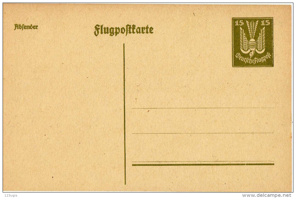 Deutsches Reich 1924 Flugpostkarte, Mi P 155 * [290315KI] - Tarjetas