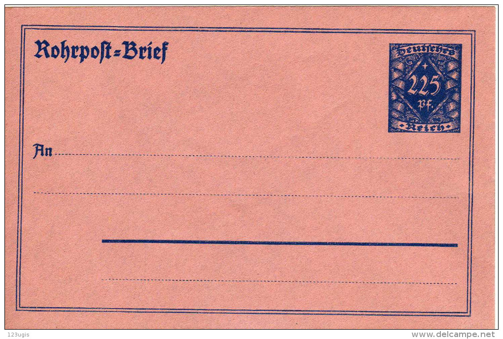 Deutsches Reich 1921 Rohrpost-Brief, Mi RU 10 * [290315KI] - Briefkaarten