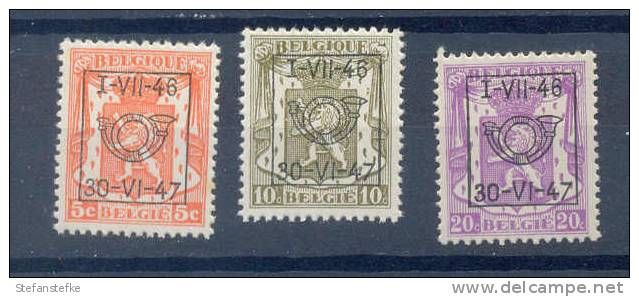 Belgie - Belgique Ocb Nr:   PRE 553 - 555  **  MNH  ( Zie  Scan Als Voorbeeld) - Typo Precancels 1936-51 (Small Seal Of The State)