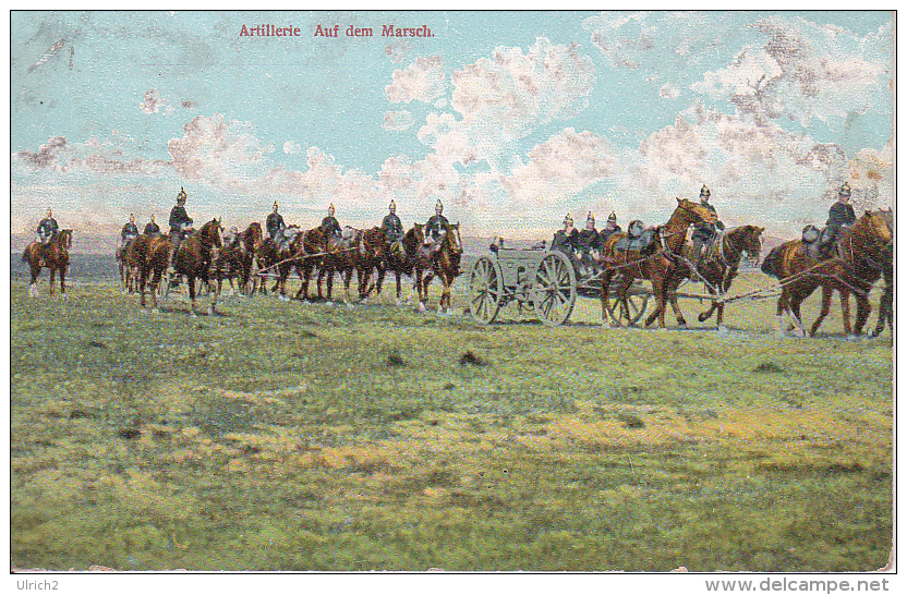 AK Artillerie Auf Dem Marsch - 1909 (13225) - Manovre