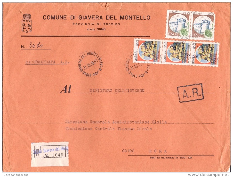 GIAVERA DEL MONTELLO - 31040 - PROV TREVISO - R - 1981 - FTO 18X24 - TEMATICA TOPIC STORIA COMUNI D'ITALIA - Macchine Per Obliterare (EMA)