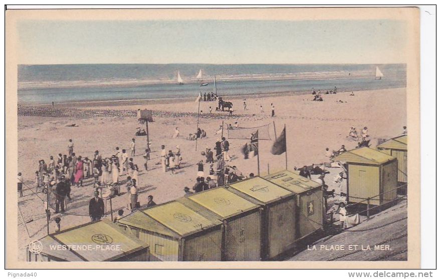 Cp , FLANDRE OCCIDENTALE , WESTENDE-PLAGE , La Plage Et La Mer - Westende