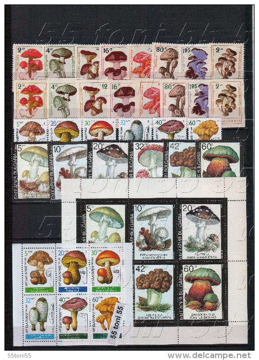 BULGARIA / Bulgarie 1961/2014 MUSHROOM / Champignons / Pilze Stamps Perf.+ Imperf.+ S/S – MNH - Collections, Lots & Series