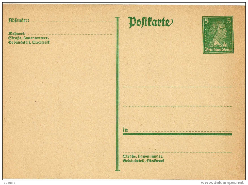 Deutsches Reich 1926 Mi P 170 * [290315KI] - Cartes Postales