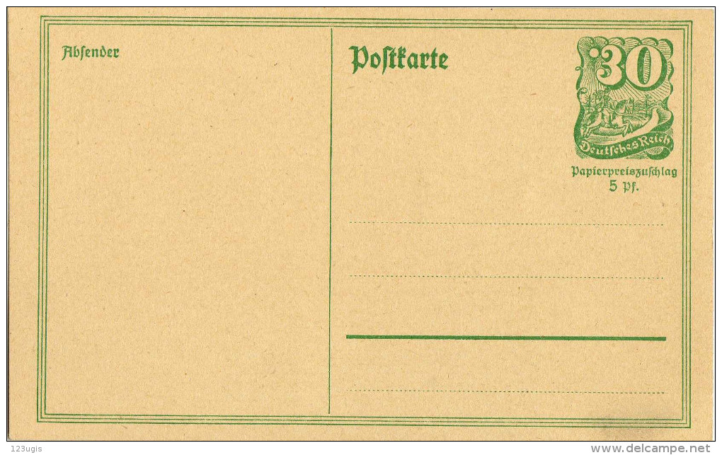 Deutsches Reich 1921 Mi P 140 I * [290315KI] - Cartes Postales