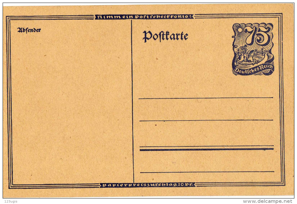 Deutsches Reich 1922 Mi P 146 I * [290315KI] - Cartes Postales