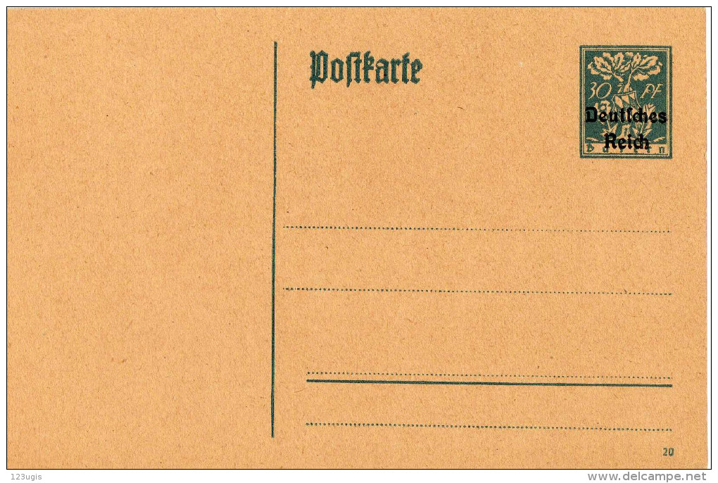 Deutsches Reich 1920 Mi P 128 I/01 * [290315KI] - Cartes Postales