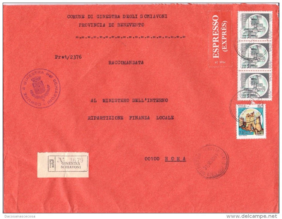 GINESTRA DEGLI SCHIAVONI - 82020 - PROV BENEVENTO - R/EXP/AA - 1981 - FTO 18X24 - TEMATICA TOPIC STORIA COMUNI D'ITALIA - Macchine Per Obliterare (EMA)