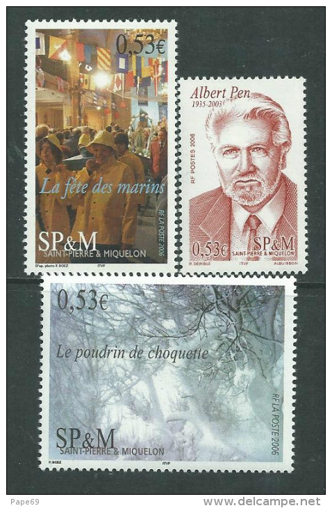 St Pierre Et Miquelon N° 860 / 62  XX  Les 3 Valeurs Sans Charnière,TB - Usados