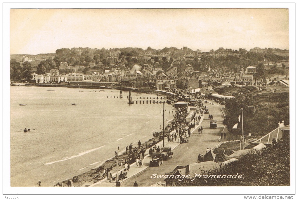 RB 1026 -  Early Postcard -  Swanage Promenade - Dorset - Swanage