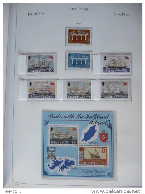 Isola di Man - Collezione 1973/90 su fogli KA-BE (m129)