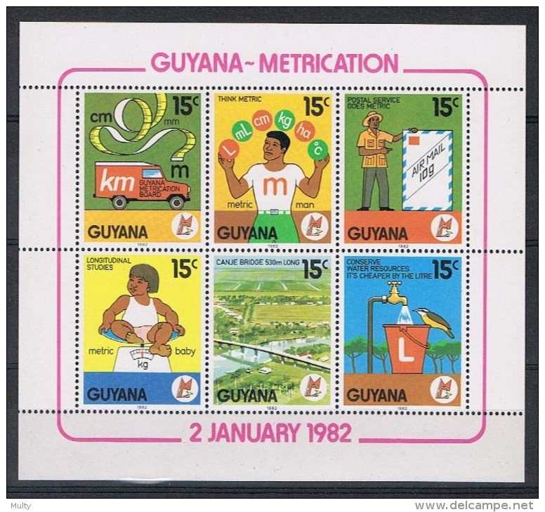 Guyana Y/T 658 / 663 (**) - Guyane (1966-...)