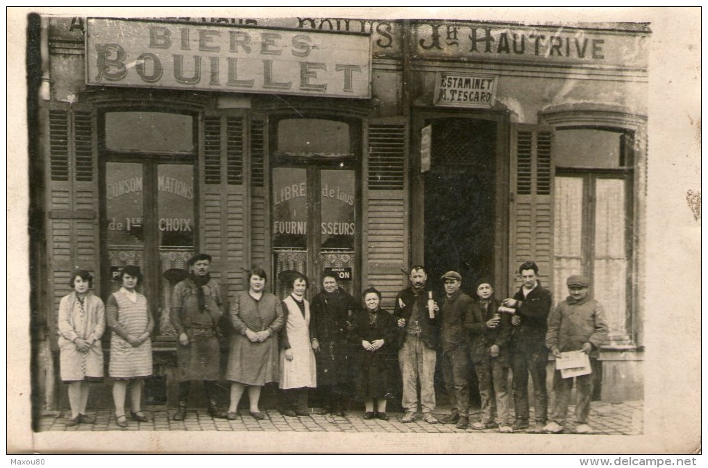 ESTAMINET - M.TESCAROT - HAUTRIVE - (Bières BOUILLET) - - Cafés