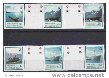 South Georgia 1990 Shipwrecks 4v Gutter ** Mnh (20486) - Georgias Del Sur (Islas)