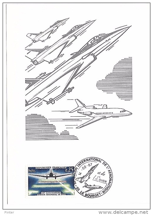 AVION   - Salon International De L´Aéronautique LE BOURGET - 14 Juin 1987 - Timbre Philatélique - Autres & Non Classés