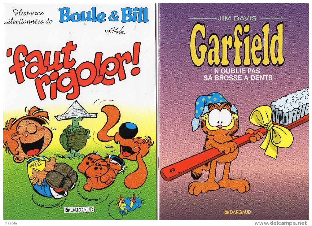 4 PETITES  BD -  GARFIELD - BOULE Et BILL - GOTLIB - THORGAL - Offert Par Hollywood, Malabar, Tonigum, Stimorol - Paquete De Libros