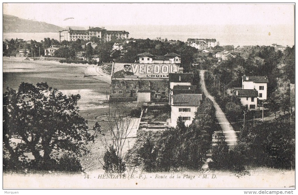 12204. Postal HENDAYE (Pyrinées Atlantiques). Route De La Plage - Hendaye