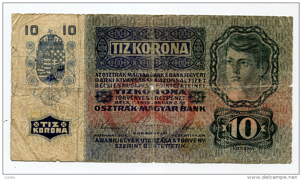Serbie Serbia Ovp Austria Hungary Ovp 10 Kronen 1915 RARE !!! # 2 - Serbie