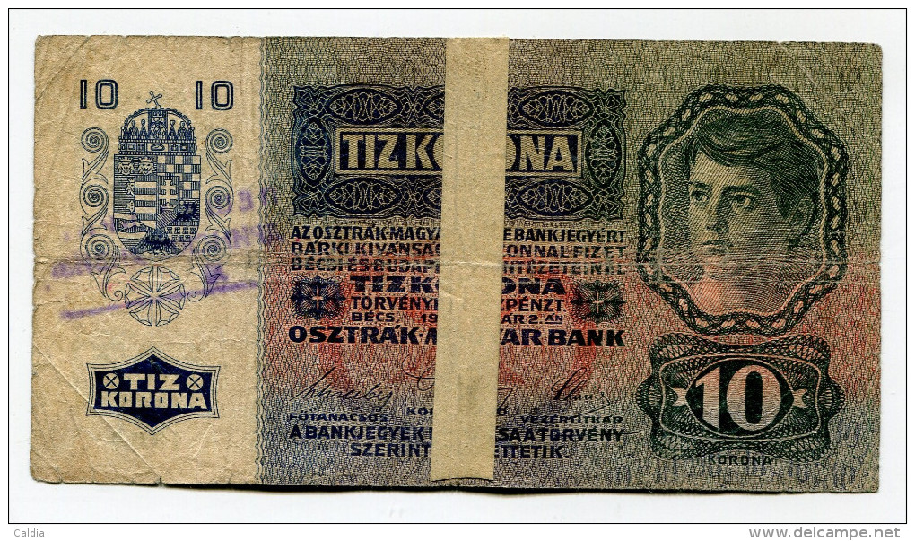 Serbie Serbia Ovp Austria Hungary Ovp 10 Kronen 1915 RARE !!! # 12 - Serbie