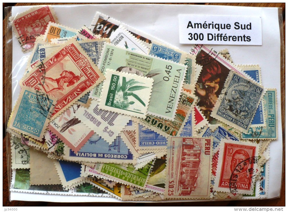 AMERIQUE DU SUD, Lot De 300 Timbres Tous Differents Neufs Et Oblitérés. Satisfaction Assurée - Otros - América