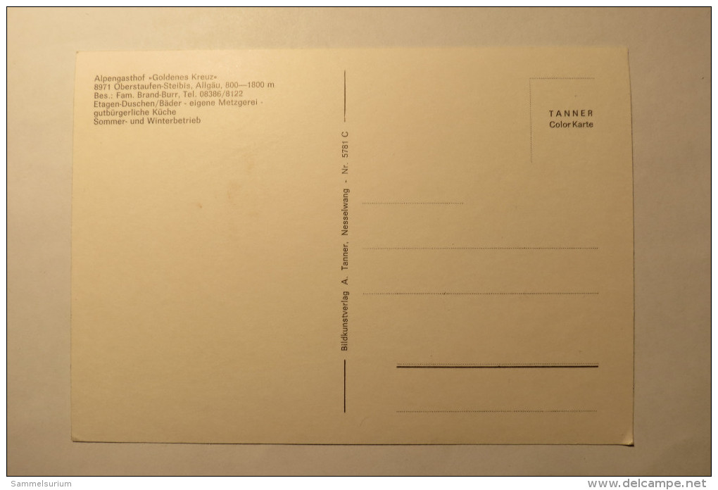 (6/4/39) AK "Oberstaufen-Steibis" Alpengasthof Goldenes Kreuz Von Familie Brand-Burr - Oberstaufen