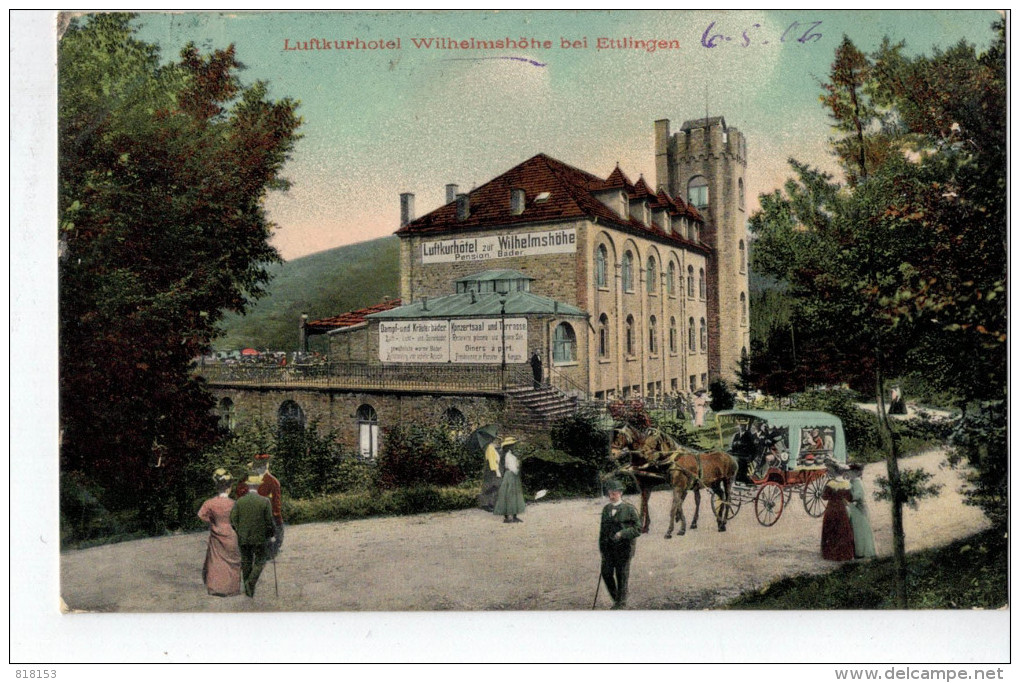 Ettlingen Luftkurhotel Wilhelmshöhe Bei Ettlingen (1906) - Ettlingen