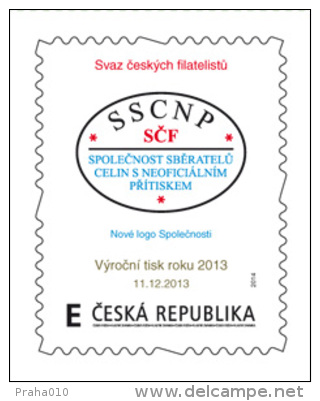 Czech Rep. / My Own Stamps (2014) 0208: ERRORS! Collectors Society Postal Stationery (SSCNP) Union Of Czech Philatelists - Variedades Y Curiosidades