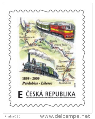 Czech Rep. / My Own Stamps (2014) 0213: ERRORS! 150 Years Of Railway Line Pardubice - Liberec (1859); Picture Jiri Bouda - Variedades Y Curiosidades