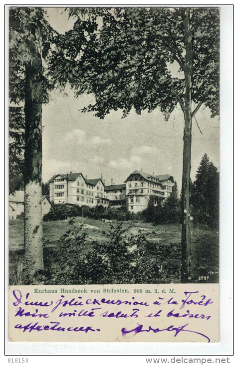 Kurhaus Hundseck Von Südosten (1905) - Rastatt