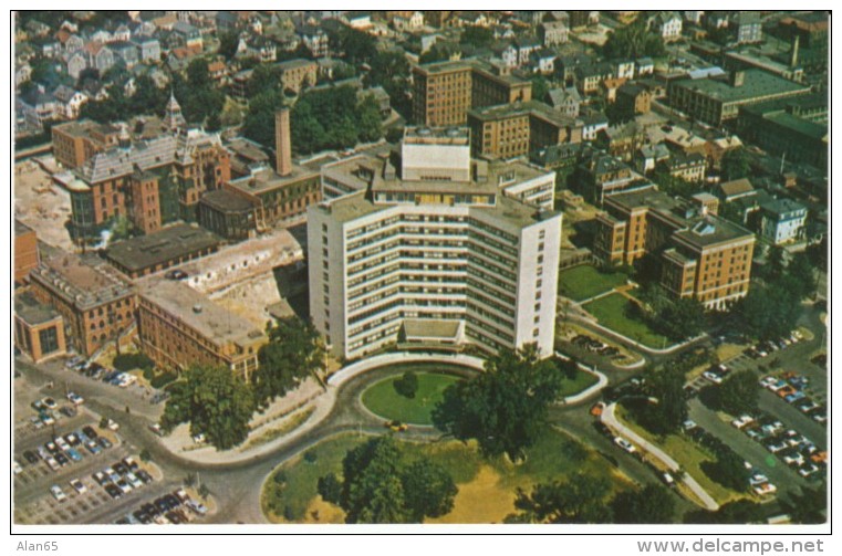 Providence Rhode Island, Downtown View Hospital Building, C1960s Vintage Postcard - Providence