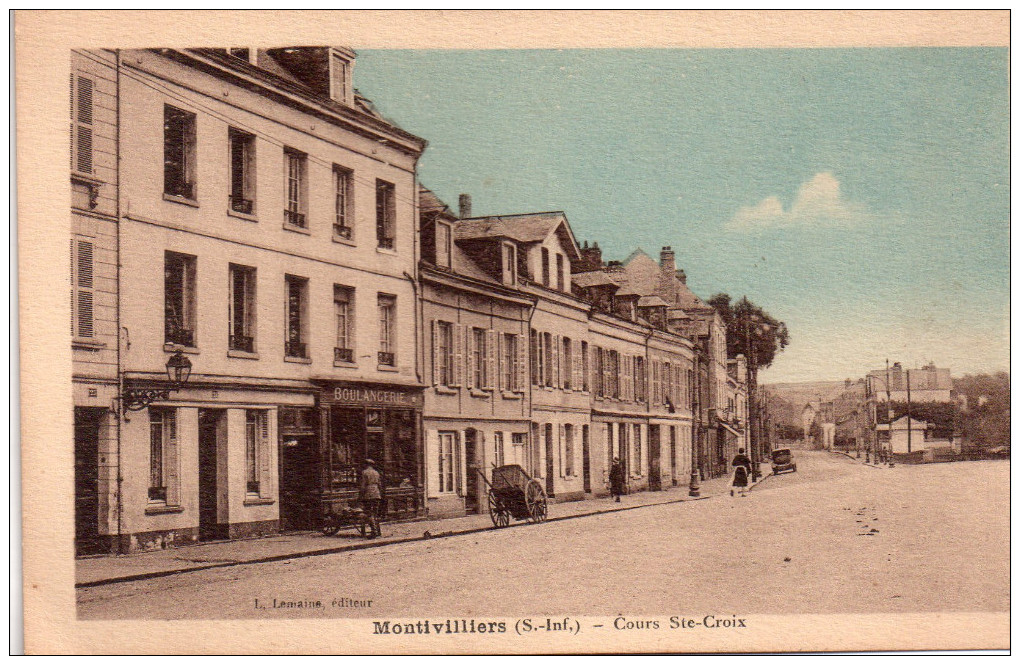 Cpsm ( Genre Cpa  ) 76 Montivilliers..cours Sainte-croix..petite Animations - Montivilliers