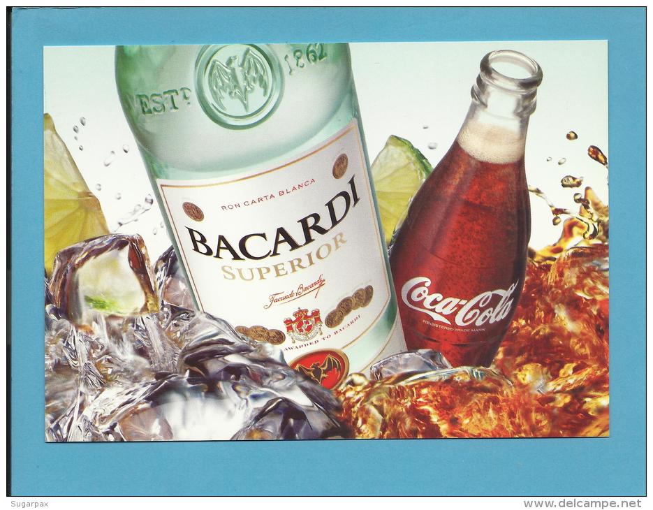 BACARDI Superior E COCA COLA - ADVERTISING - From PORTUGAL- 2 Scans - Cartes Postales