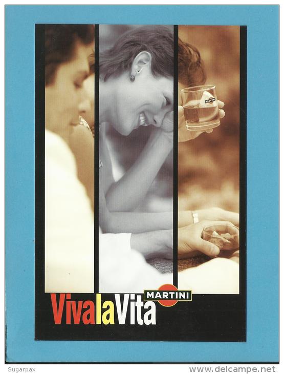 MARTINI - 07/2002 - Viva La Vita - ADVERTISING - Postcard From PORTUGAL- 2 Scans - Alcohol