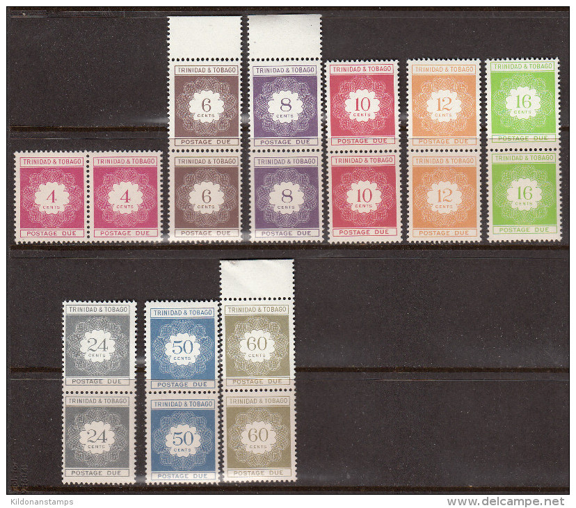 Trinidad & Tobago 1969-70 Postage Due, Mint No Hinge, Sc# , SG D35-D43, Need D34 - Trinidad & Tobago (1962-...)