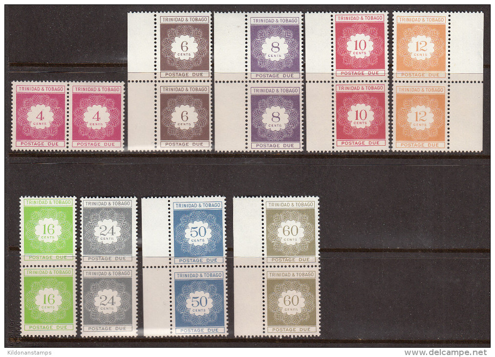 Trinidad & Tobago 1969-70 Postage Due, Mint No Hinge, Sc# , SG D35-D43, Need D34 - Trinidad En Tobago (1962-...)
