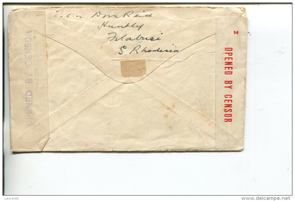 (001) Southern Rhodesia Military Censored Cover Posted To Australia - Militaria