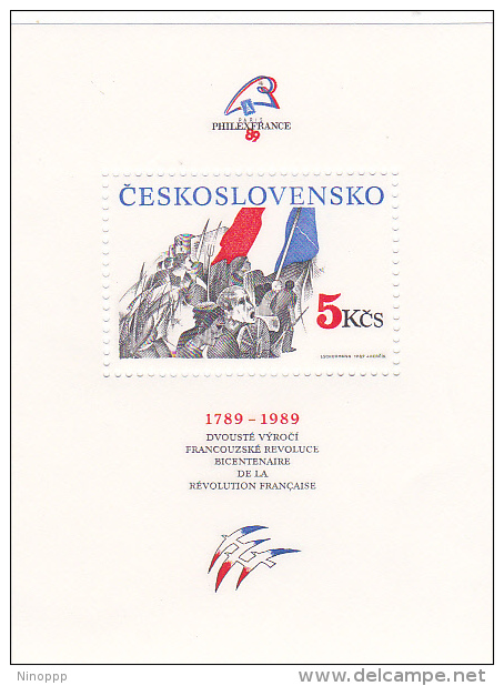 Czechoslovakia 1989 Philexfrance 89 Miniature Sheet  MNH - Used Stamps