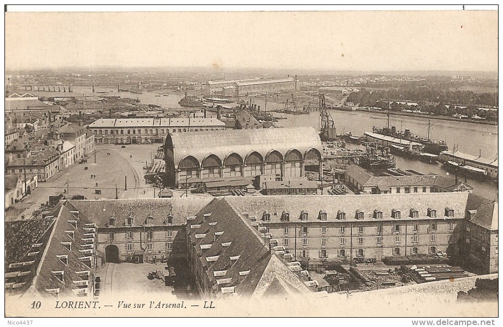 Cpa Lorient  Vue Sur L'arsenal - Ploemeur