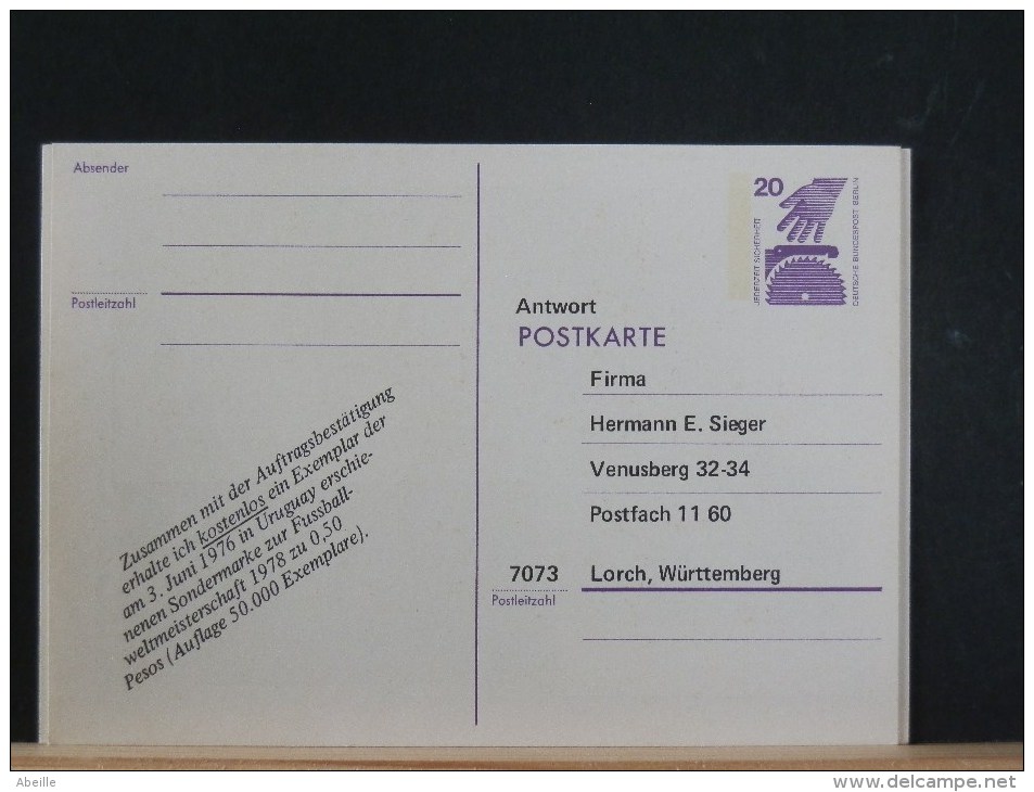 49/175      CP  ANTWORT - Private Postcards - Mint