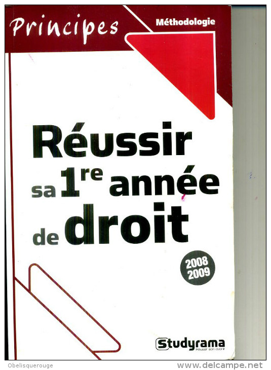 REUSSIR SA PREMIERE ANNEE DE DROIT  2008  240 PAGES  STUDIRAMA - Right