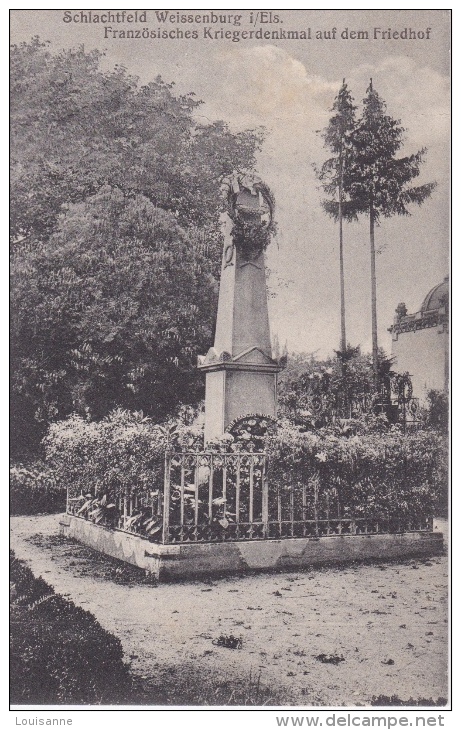 SCHLACHTFELD  WEISSENBURG  I. ELS. - Wissembourg