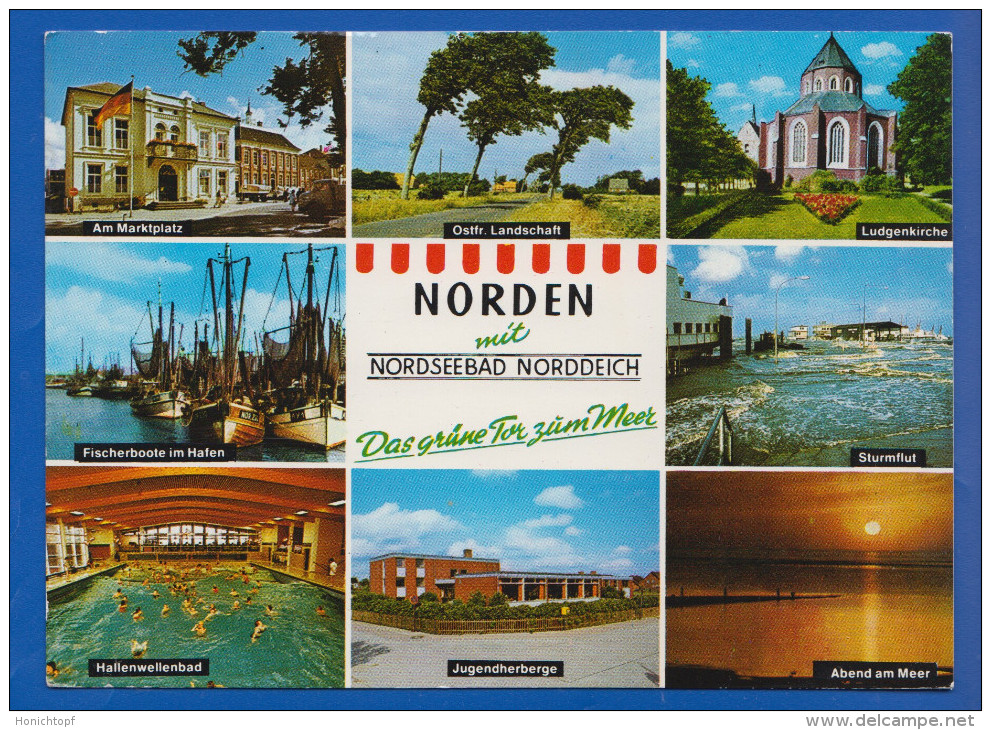 Deutschland; Norddeich Bei Norden; Multivuekarte - Norden