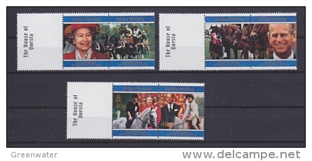 South Georgia 1997 Golden Wedding 6v ** Mnh (20502) - Georgia Del Sud