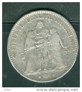 Piece Argent , Silver , 5 Francs Type   Hercule Année 1875  - Pia10702 - Autres & Non Classés