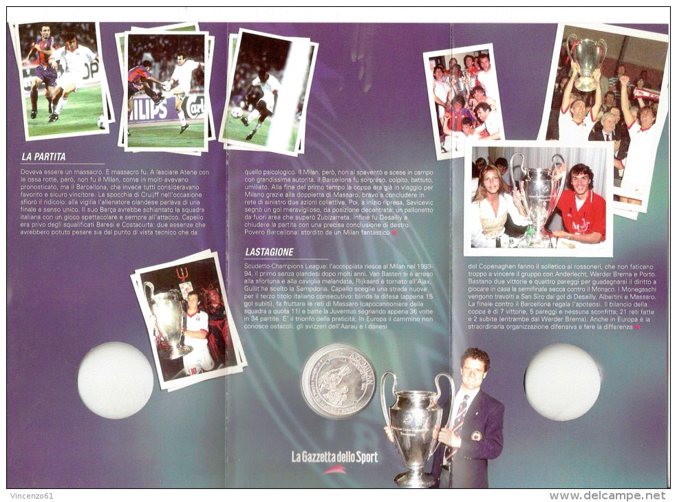 A.C. MILAN MEDAGLIA CHAMPIONS LEAGUE 1993/1994 Capello - Otros & Sin Clasificación