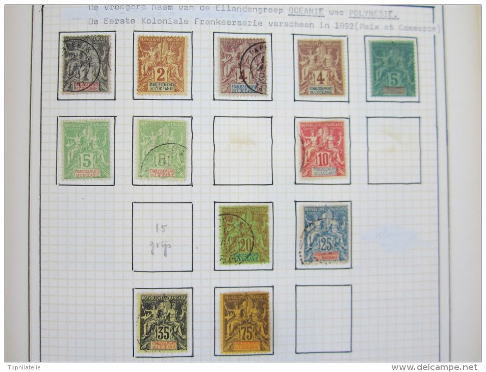 VEND BEAU LOT DE TIMBRES D ´ OCEANIE SUR 1 F.A. !!!! (a) - Other & Unclassified