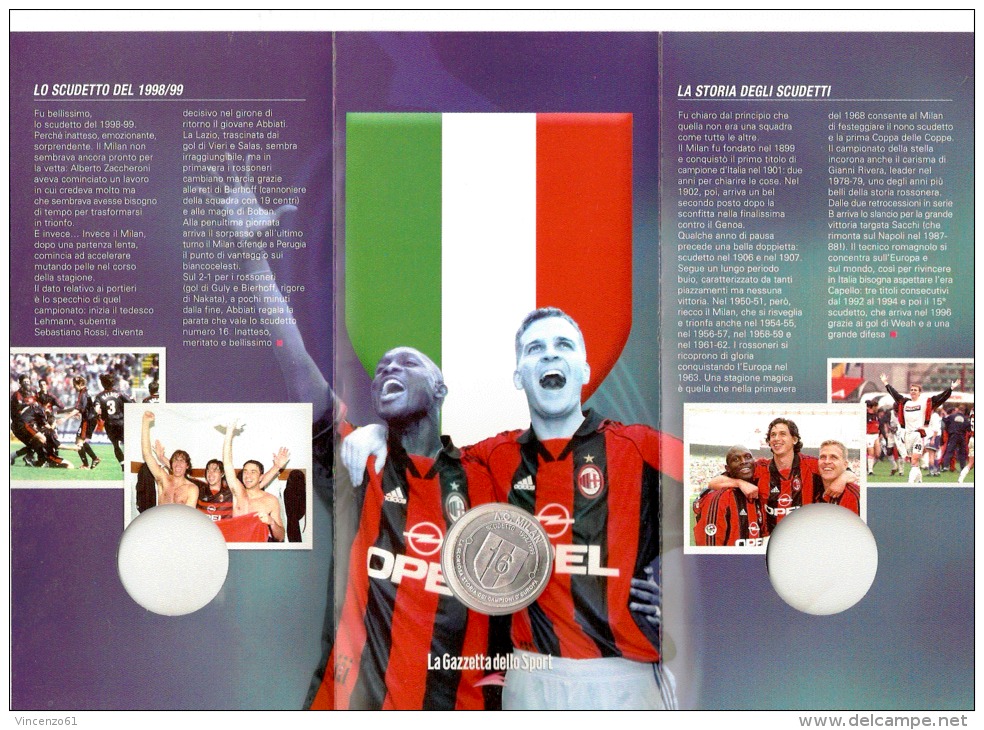 A.C. MILAN MEDAGLIA SCUDETTO 1998/1999 - Otros & Sin Clasificación